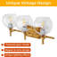 Bathroom Vanity Light 3-Light Vanity Lights For Bathroom 10%-100% Dim(Night/Makeup Mode) Warm To Cool Light Switch Fog-Proof And Crystal Shade 20'' Wall Sconce-817248388