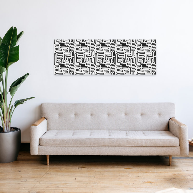 Art mural contemporain contemporain, H 16 po x l 48 po
