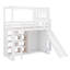 Lit mezzanine avec garde-robe, tablettes de rangement