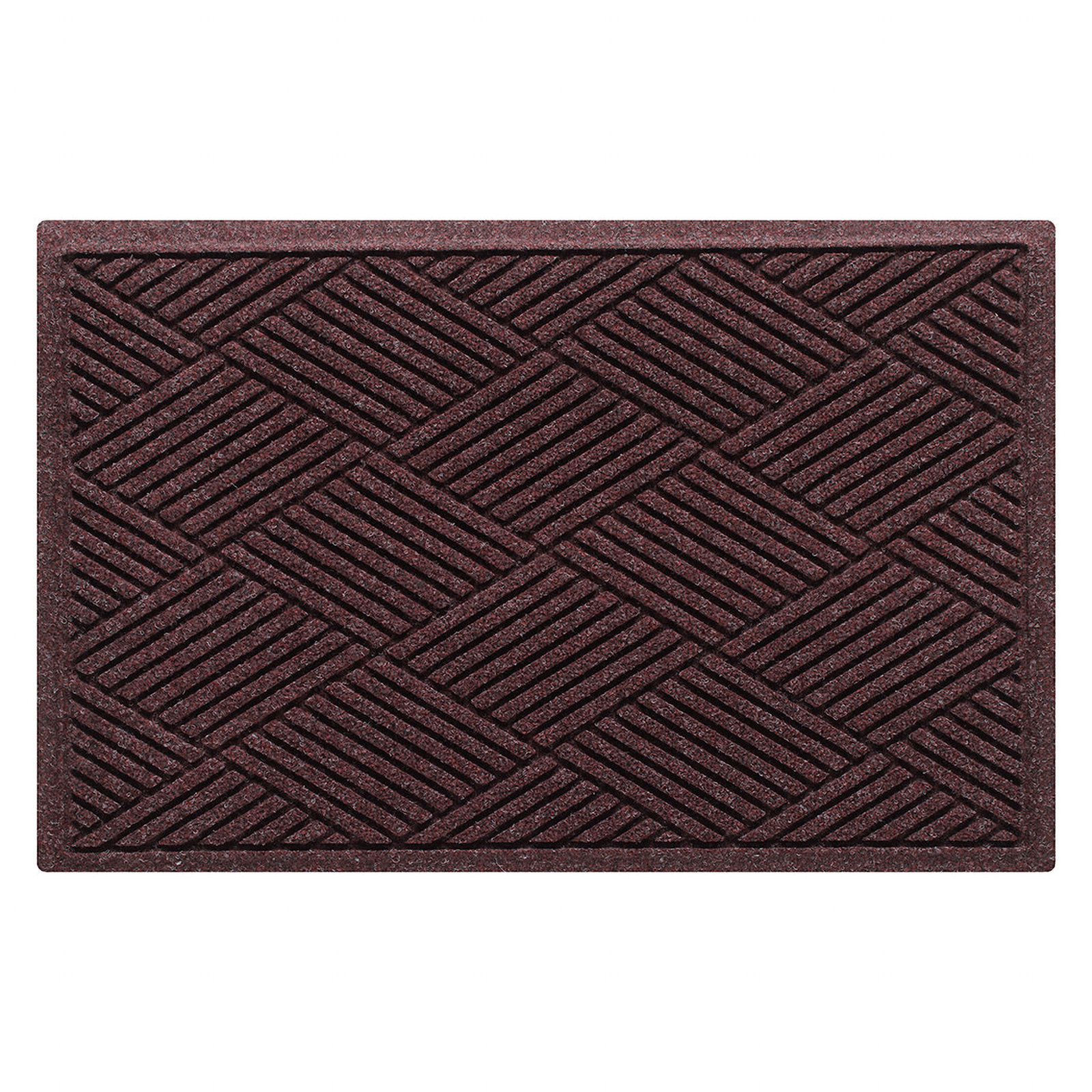 WaterHog Diamonds Non-Slip Doormat, Bordeaux, Rectangle 2' x 3'