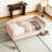Daybed with Extended Pop Up Trundle, Upholstered Sofa Bed Daybed,-1814421044