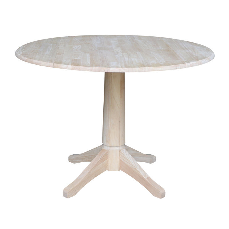 Extendable Round Solid Wood Dining Table, Ready to Finish / Ready to Finish