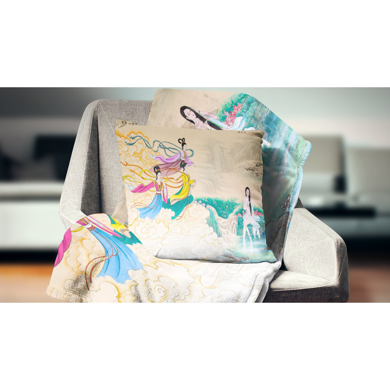 Coussin lombaire Abstract, 16 po x 16 po, Carré