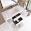 Meuble-lavabo mural simple 48 po avec plateau en résine Orinate-1882481529