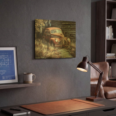 'Parking Space' By Campbell Frost Gold Metal Wall Art, 16" x 12"