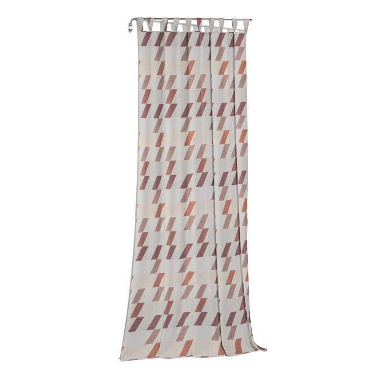 Lopez Room Darkening Curtain Single Panel, 132cm Width x 225cm Drop, Orange/Beige/Grey