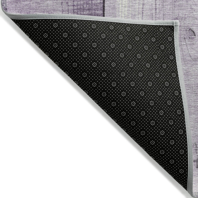 Machine Washable Indoor/Outdoor Xhevrie Purple Rug, Rectangle 9' x 12'