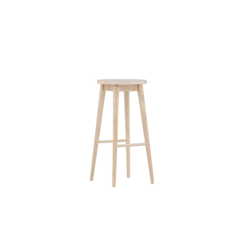 Leona Counter Stool with Solid Wood Frame, Brown