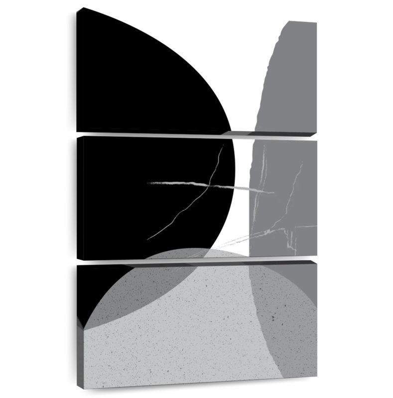 Avery noir gris minimaliste I, H 38 po x l 24 po