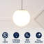 Luminaire suspendu en forme de globe à 1 lumière Jacere-115384712-116415413