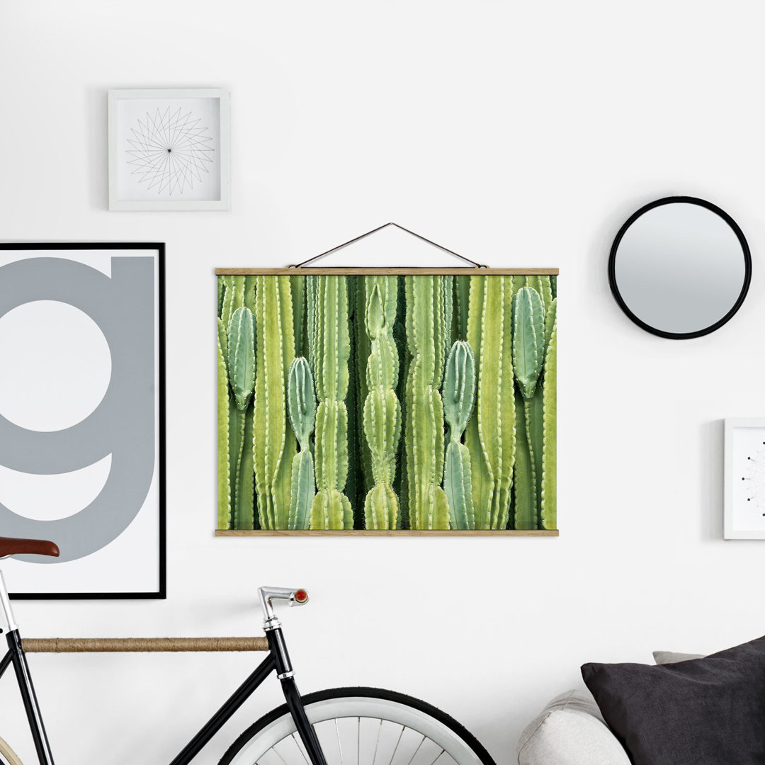 Stoffbild Cactus Wall