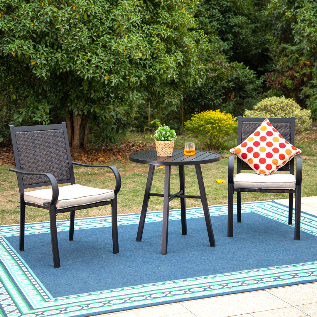 Round 3 - Piece 2 - Person 71.12Cm L Outdoor Bistro Set