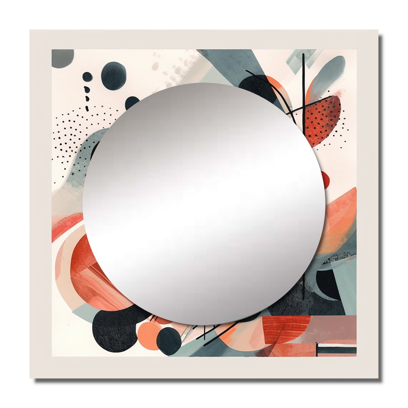 Miroir mural de salon Embrecht - Minimalisme, 23 po x 23 po