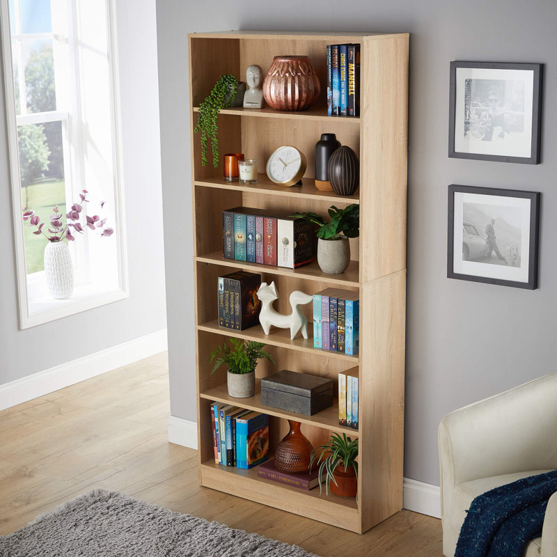 Sarahya 180cm H x 78cm W Bookcase, Brown