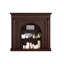 Nut-Brown Solid Wood Freestanding Fireplace
