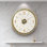 Horloge murale de luxe en nacre avec cadre doré