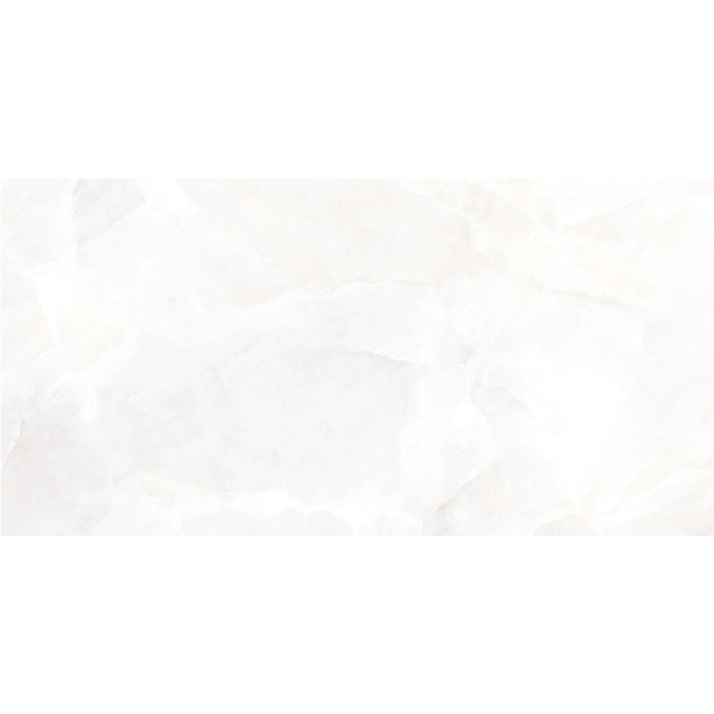 Geo Lush Porcelain Marble Look Wall & Floor Tile, Polished White