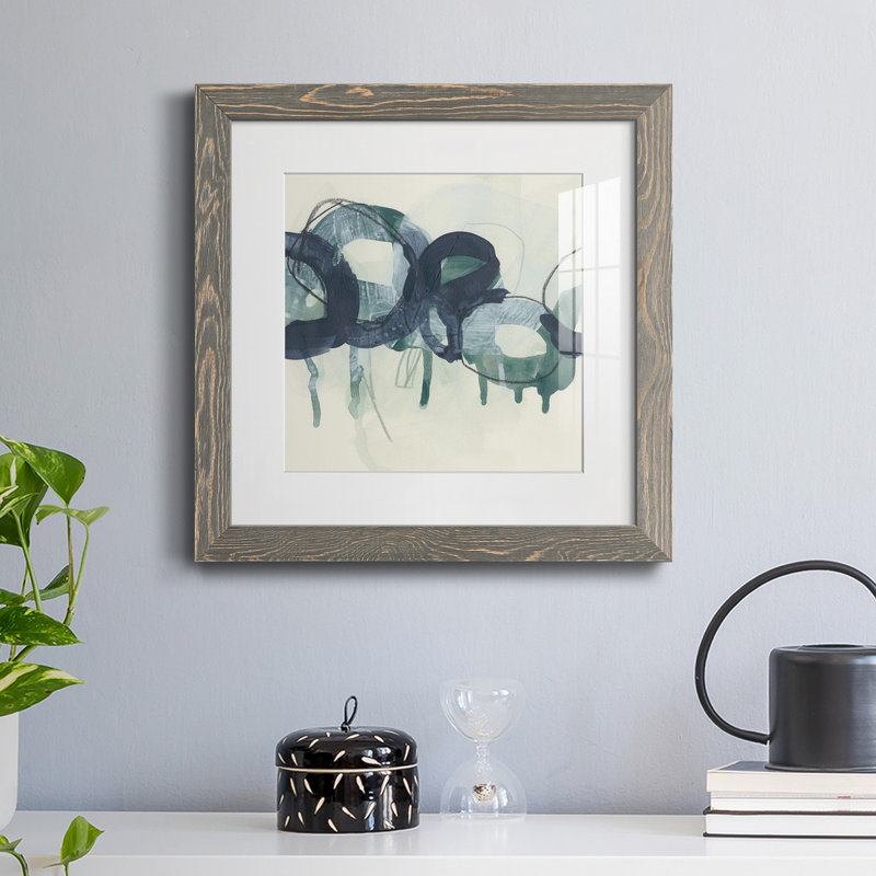 Chaîne Verdigris I-Premium, reproduction encadrée prête à être accrochée, H 35,5 po x l 35,5 po x P 1,5 po, Encadré gris