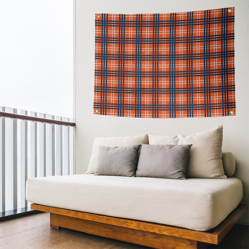Tapisserie polyester Arizona Luxury, H 59 po x l 80 po, Orange / blanc / bleu