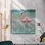 Flamingo Party II - Toile tendue avec châssis de qualité supérieure - prête à être accrochée