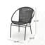 Ensemble de 2 chaises d'extérieur-1665907998