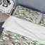 Ensemble de housse de couette en microfibre vert / blanc 3 pièces