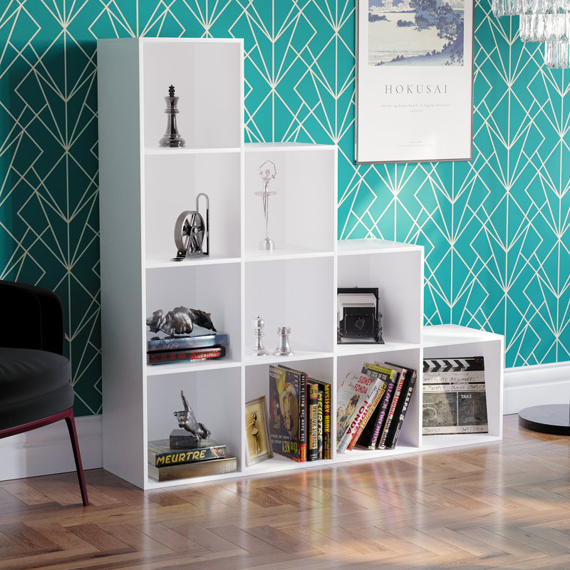 128cm H x 128cm W Cube Bookcase, White