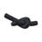 Modern Decorative Pottery Knot Object for Tabletop Decor - Sculptural Centerpiece Accent for Living Room or Home Decoration - Black-1439310555