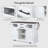 54.9" Kitchen Island With Drop Leaf, Power Outlet, 4 Door Shelves, & 4 Wheels-1316794815