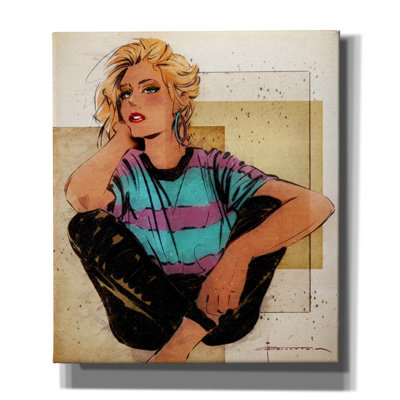 «I'm Listening» par TM Borenstein, art mural sur toile, 26 po x 30 po