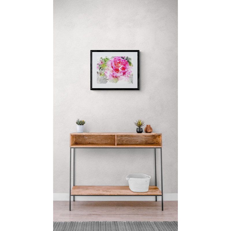 Floral 0824 Print by Chamira Young, Black Framed Paper, 17.25" H x 21.25" W