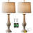 Polina 27.5" Dimmable Touch Table Lamp Retro Country Lamp Suitable for Bedroom with USB