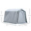 Rangement de garage robuste de 6 pi x 8 pi, avec couvercle en PE et portes à double fermeture à glissière, pour moto, vélo, outils de jardin, abri d'auto portatif gris, robuste