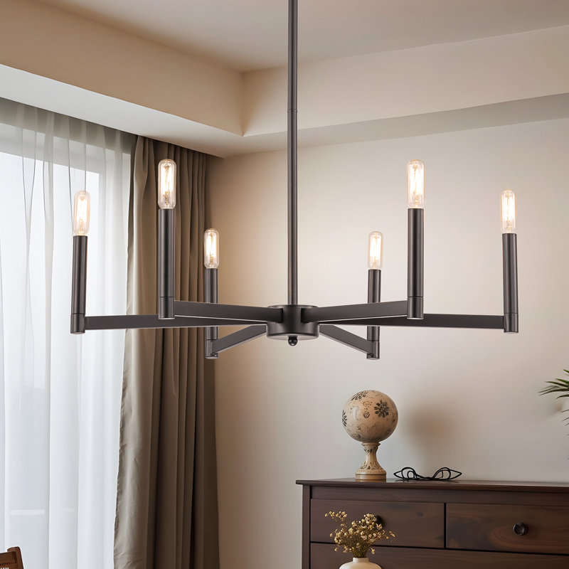Lustre de style moderne Mid-Century Alcaraz, Noir mat