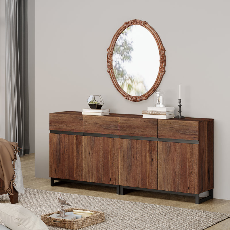 Ensemble de rangement moderne 3 pièces Nellie, Marron