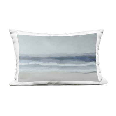 Muted Sky And Sea Outdoor Printed Pillow design by Norm Stelfox