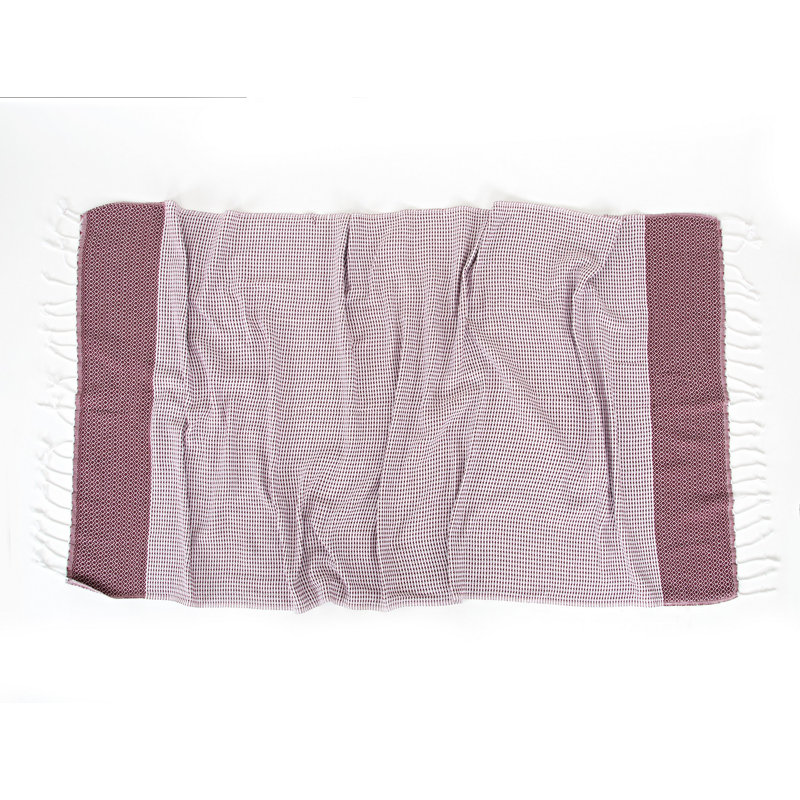 Serviette de plage 100% coton Mervin, Rose
