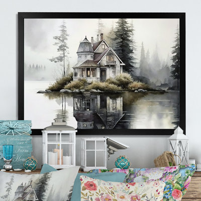«Cottage on the Lake IV», reproduction sur toile