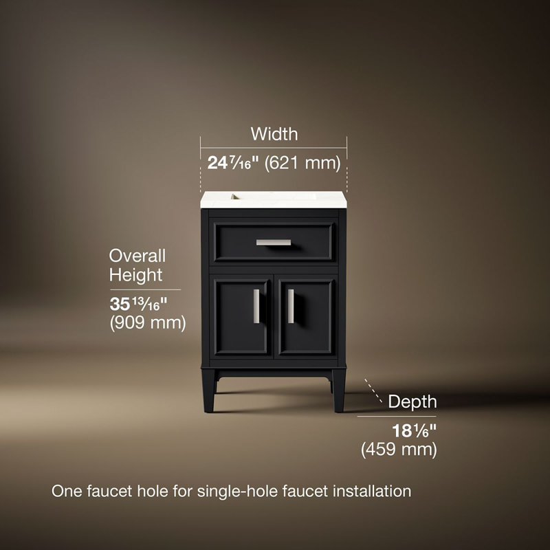 Southerk 30-In Bathroom Vanity Set, Slate Gray, 24"