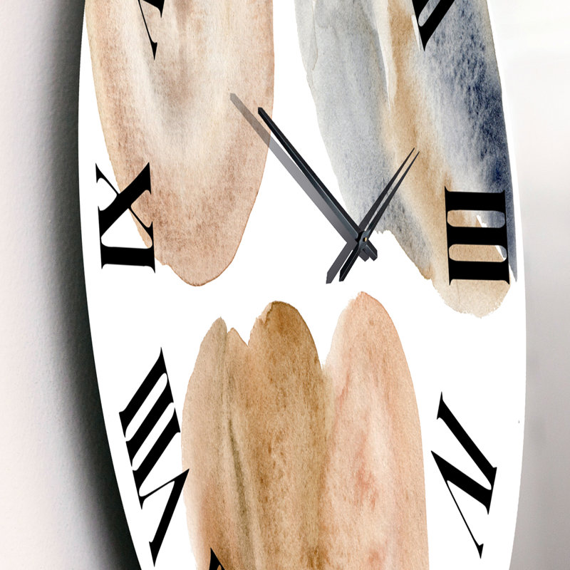 Ensemble de vacances avec horloge murale abstraite bleue et beige, Petit