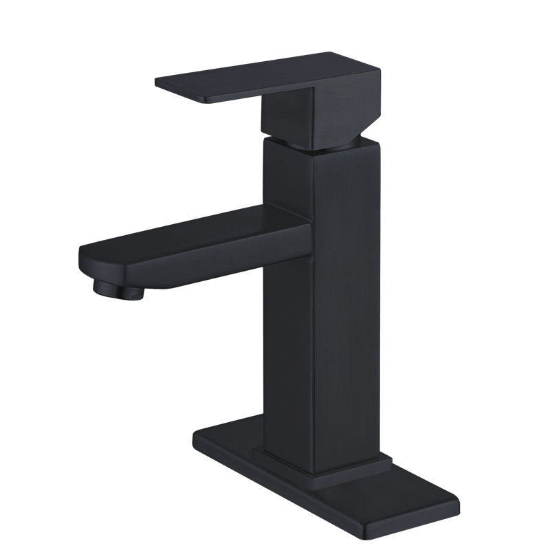 IBenso Single-Hole Single-handle Bathroom Faucet, Matte Black