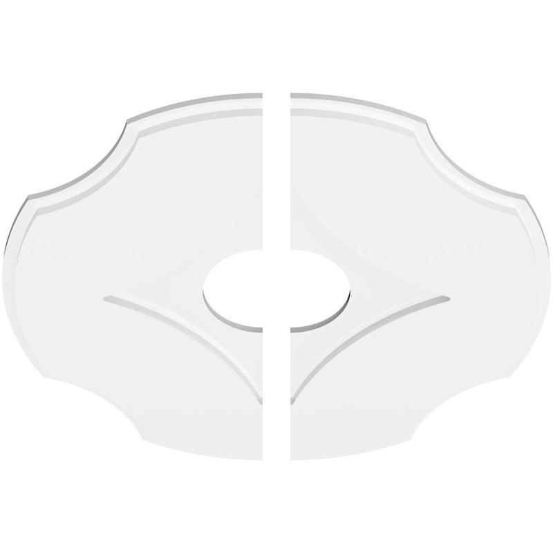 Médaillon de plafond contemporain en PVC de qualité architecturale 34 po x P 4 po x P 11 3/4 po x P 1 po