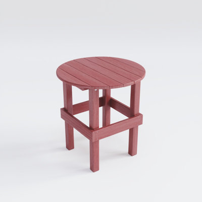  Composite Round Outdoor Table, Cherry-Wood