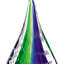 Sculpture de table abstraite moderne en verre de Murano 11 "bleu clair et vert Mitford-414197064