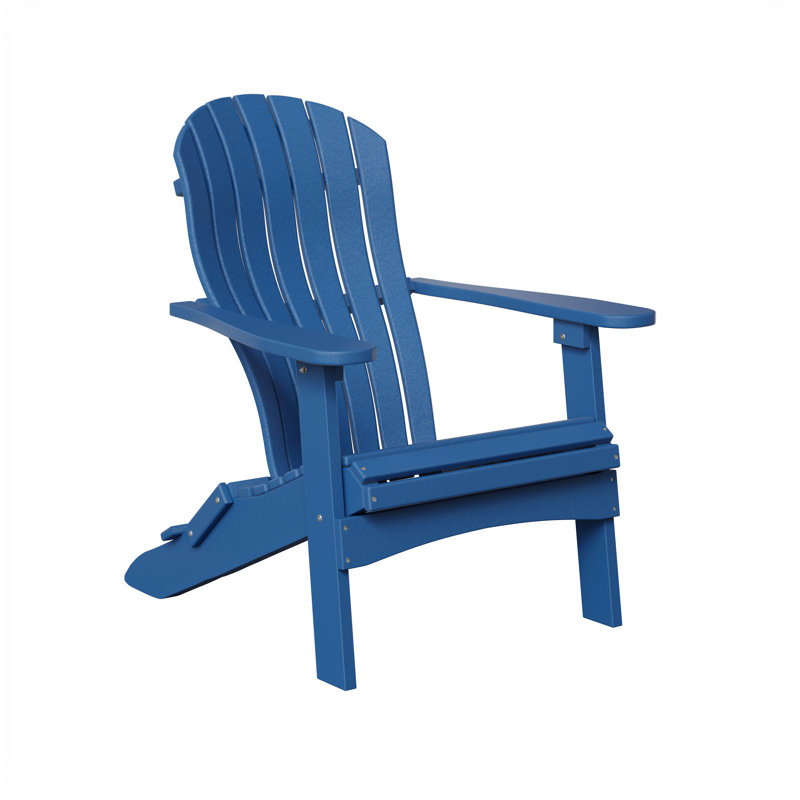 Berlin Gardens Contour Folding Adirondack Chair, Pacific Blue