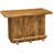 Fireside Lodge Cedar Log 5-foot Bar - Natural - Armor Finish - Fridge on Right