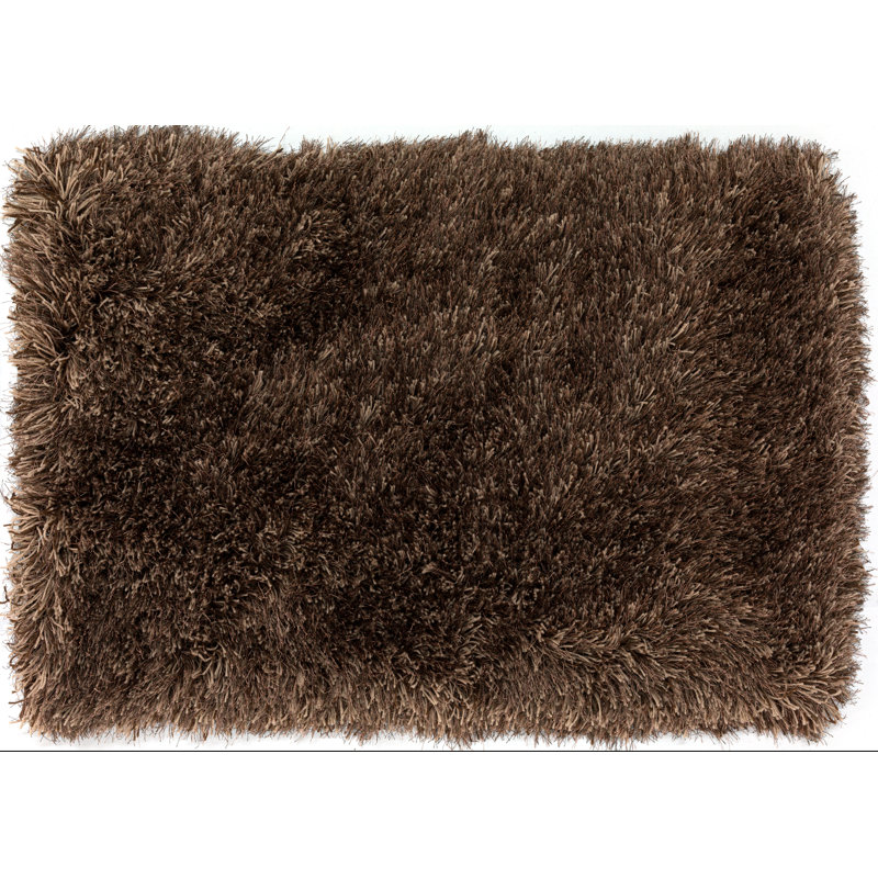 Tapis brun touffeté à la main Petrey, Rectangle de 2 pi x 3 pi