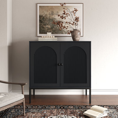 Buffet à panneaux cannelés de style moderne minimaliste de 31,5 po de largeur