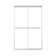 48" W x 75.75" H Frameless Rectangle Sliding Shower Kit with Towel Bar and Base Included