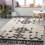 Mariam Southwestern Handmade Flatweave Wool Black/Cream Area Rug